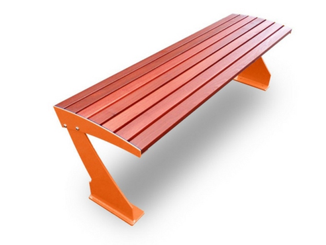 EM077 Valletta Bench powdercoated frame Orange.jpg